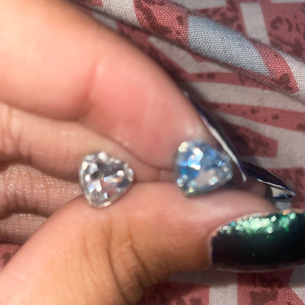 Rhinestone Heart Earrings